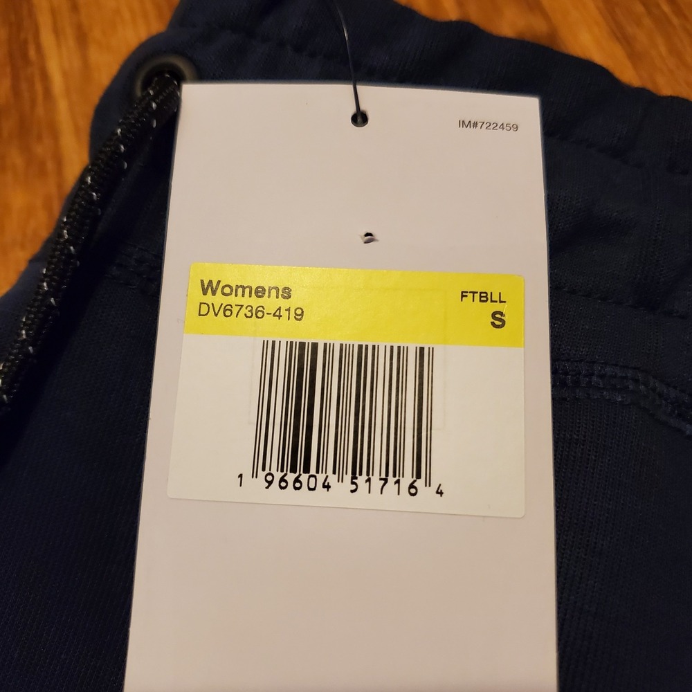 Nike Tech Pants Joggers Women Small Blue Fleece Zip Pocket DV6736-419‎ New - Picture 6 of 8